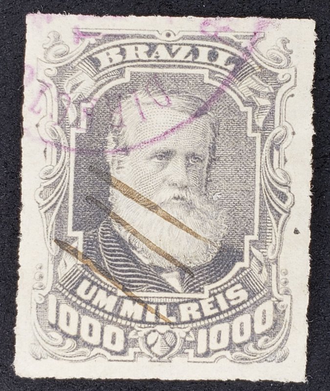 Brazil, Scott #77, VF used, both magenta CDS and pen cancels
