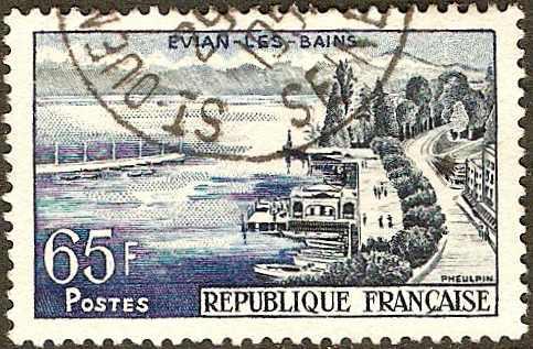 France - #856 - Used - 1957  - Evian-les-Bains - SCV-$0.35