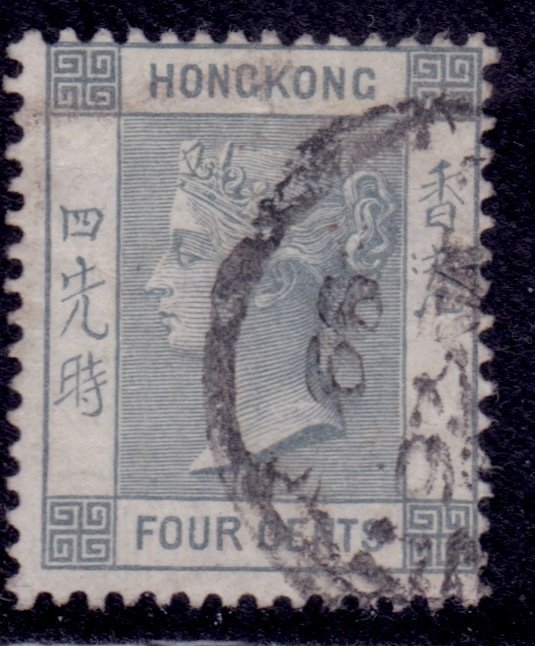 Hong Kong 1882-1902, Queen Victoria, 4c, Scott# 38, used