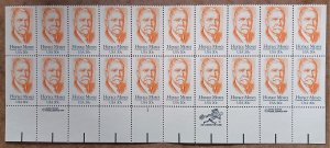 United States #2095 20c Horace Moses zip block of 20 MNH (1984)