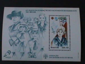 BRAZIL-1984- 65TH ANNIVERSARY OF GIRL SCOUTS-BRASIL'84- -MLH S/S VERY FINE