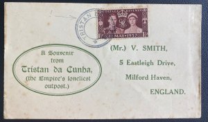 1937 Tristan da Cunha Empire Loneliest Outpost Cover to England No date