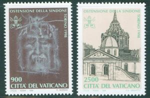 Vatican Scott  Scott 1073-4 MNH** Shroud of Turin CV$3.75