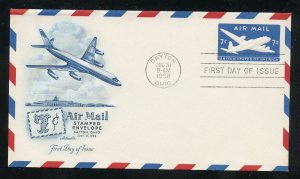 US UC26 7c Air Mail Envelope Blk  UA Artmaster cachet FDC