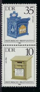Germany DDR Scott # 2458, 2456, mint nh, se-tenant, SZd282