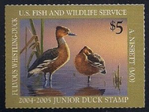 US #JDS12 2004, $5.00 Fulvous Whistling Ducks, og, NH, VF