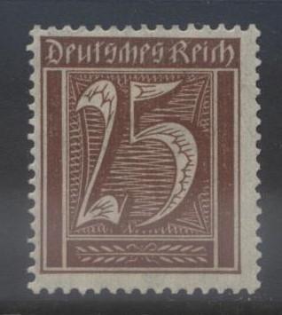 GERMANY. -Scott 140 - Definitives -1921 -MH - Dk Brown -Single 25pf Stamp1