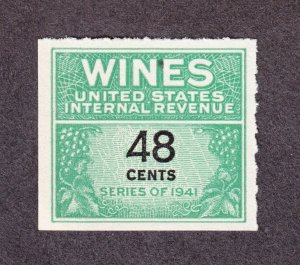 US RE138 48c Wines Revenue Series of 1942 Unused NGAI SCV $10