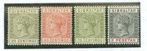 Gibraltar #31/33/35/37 Unused Single