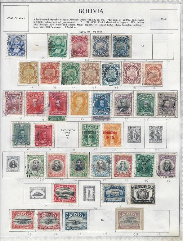 Bolivia to 1944. Mounted album pages [m/u] loaded pages!
