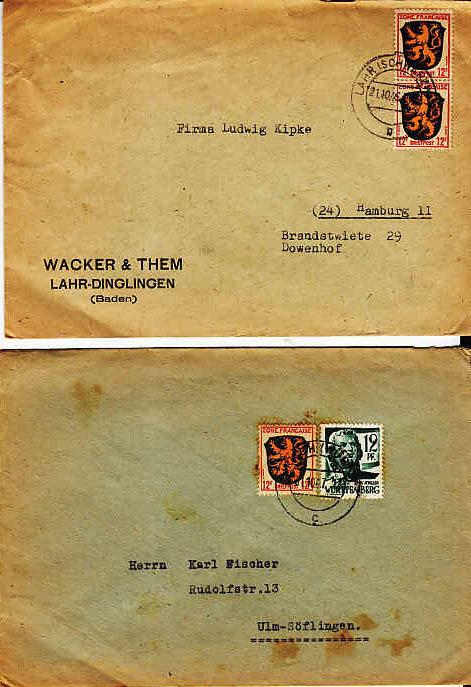 Germany - Two French Zone Covers