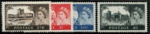 GB 1959 2nd De La Rue 2/6d - £1 sg595/98 set of four unmounted mint fresh