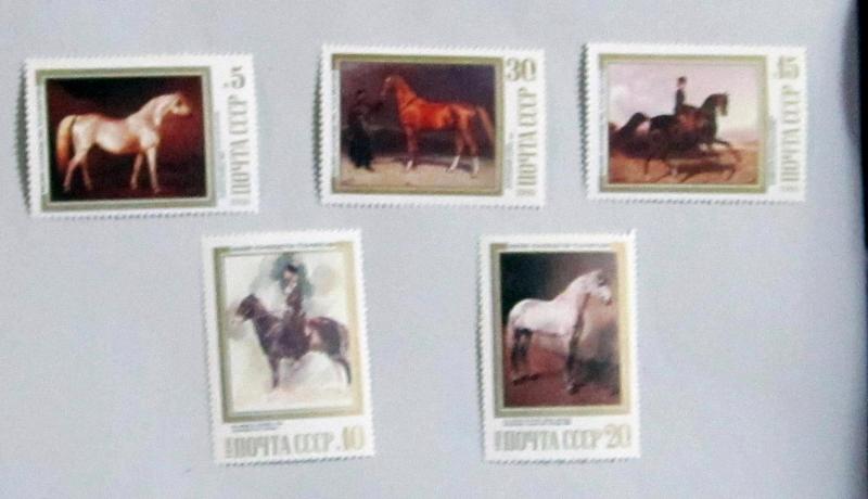 Russia - 5694-98, MNH Set. Equestrian Paintings. SCV - $2.35