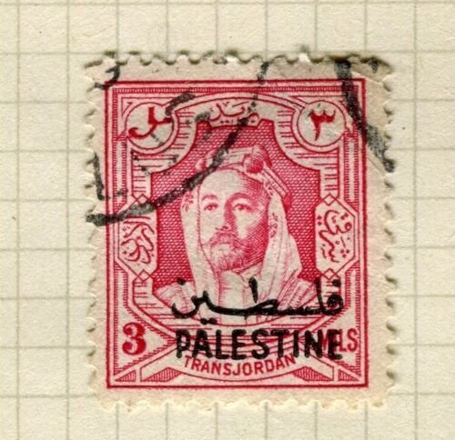 JORDAN PALESTINE; 1948 early Jordan Optd. issue fine used 3m. value 