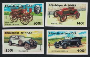 Niger Motor Cars 4v Imperf 1984 MNH SG#993-996 MI#892-895