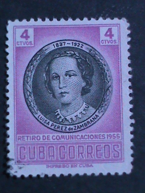 ​CUBA- 1956 SC#554 LUISA PEREZ DE ZAMBRANA-:MNH VF-RARE-VERY OLD STAMP