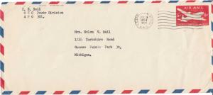 United States A.P.O.'s 6c DC-4 Skymaster Air Envelope 1957 U.S. Army Postal S...