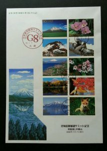 Japan G8 Hokkaido Goyako Summit 2008 Mountain Flower Tourism 日本北海道 (stamp FDC)