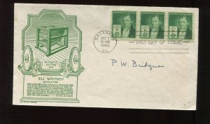 PERCY W. BRIDGMAN - NOBEL PRIZE FOR PHYSICS   SIGNED COVER LV2119