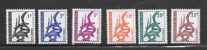 Mali #J1-J6 MH Set of 6 Collection / Lot