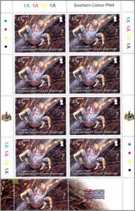 BIOT 2020 stamps. - Crustacean 5 sheets of stamps.