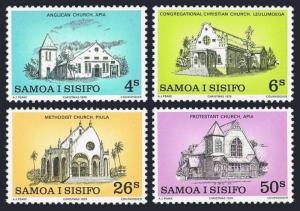 Samoa 517-520,MNH.Michel 419-422. Christmas 1979.Samoan Churches.