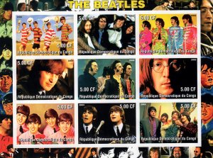 Congo 2002 Sgt. Pepper's Lonely Hearts Club Band The Beatles Shlt(9) IMPERF.MNH