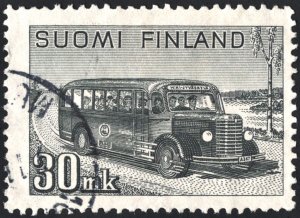 Finland SC#253A 30 mk Post and Travel Coach (1947) Used