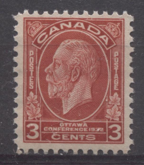 Canada #192 3c Deep Scarlet Vermilion 1932 Ottawa Conference Cream Gum VF-75 NH