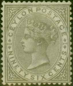 Ceylon 1872 96c Drab SG132 Fine & Fresh MM