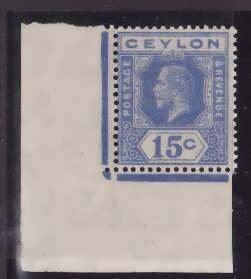 Ceylon-Sc#235- id13-unused NH og 15c ultramarine KGV-1921-33-