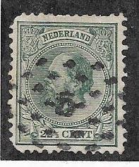 Netherlands  #29  22 1/2c dark green  (U) CV $42.50