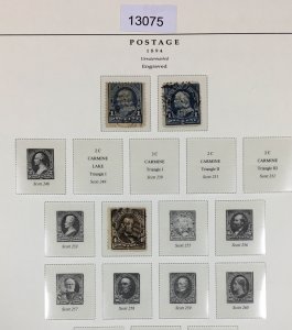 MOMEN: US STAMPS  1894 USED COLLECTION LOT #13075