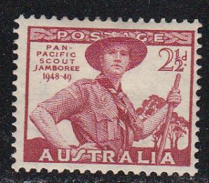 Australia # 216, Scouting Jamboree, Mint LH, 1/2 Cat.