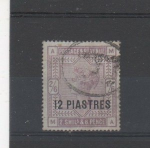 British Levant 1885-88 12pi GB surch FU CDS