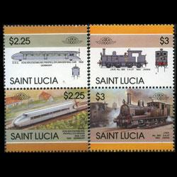 ST.LUCIA 1986 - Scott# 813-4 Locomotives $2.25-3 NH