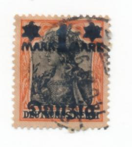 Danzig 1920 Scott 25 used - 1m on 30pf, German stamp overprinted
