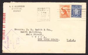 Australia - 1942 censored to US - Posted in Oversea Box