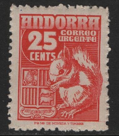 SPANISH  ANDORRA   E5  MNH