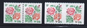 Scott #  1737  unused  OG MNH BP pair Perforation shift