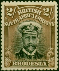 Rhodesia 1913 2s Black & Brown SG218 Fine MM (2)