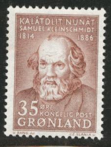 GREENLAND Scott 68 MNH** 1964 Kleinschmidt stamp