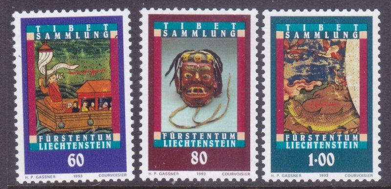 Liechtenstein 1000-02 MNH 1993 Tibetan Art Set of 3
