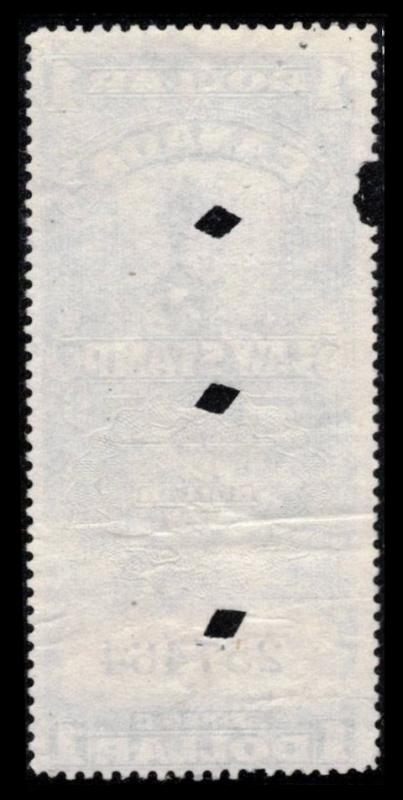 CANADA REVENUE 1935 $1 #FSC18 USED VINTAGE SCARCE LAW STAMP FAULT CAT $9 C SCAN