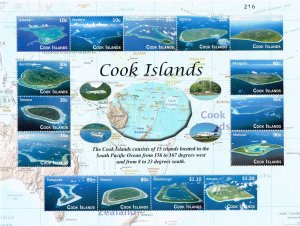 Cook Islands 2010,Sc.#1343 MNH sheet with different Islands