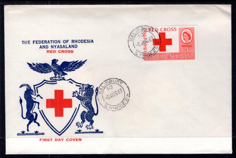 Rhodesia and Nyasaland 188 Red Cross U/A FDC