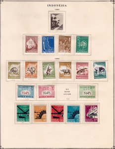 Indonesia Stamp Collection on pages   ........   see details below