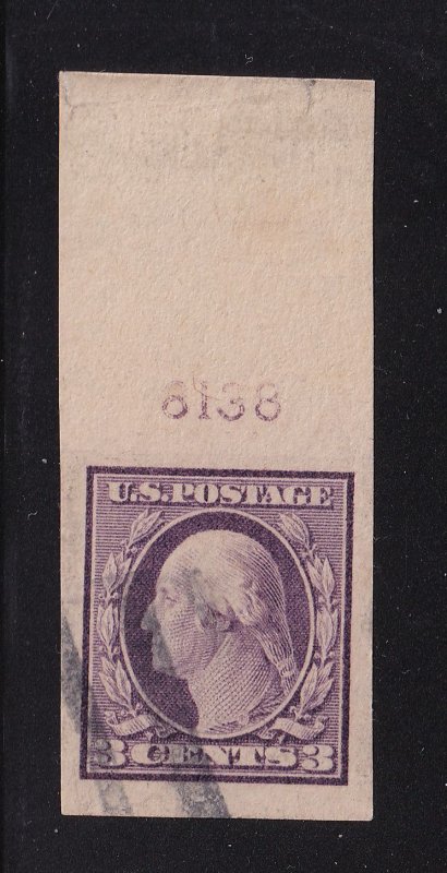 1917 Washington Sc 483 used VF+ plate number single (FN