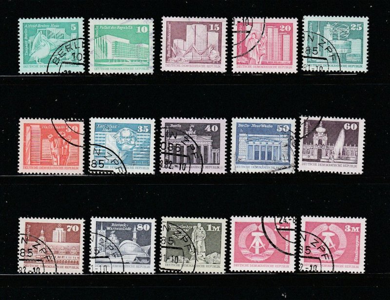 Germany DDR 2071-2085 Set U Various (B)