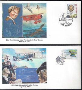 HUNGARY PORTUGAL SAN MARINO 1983 BALLOON STAMP ISSUE ON THREE FDC's